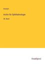 Anonym: Archiv für Ophthalmologie, Buch