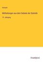 Anonym: Mittheilungen aus dem Gebiete der Statistik, Buch