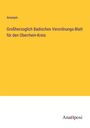 Anonym: Großherzoglich Badisches Verordnungs-Blatt für den Oberrhein-Kreis, Buch