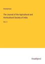 Anonymous: The Journal of the Agricultural and Horticultural Society of India, Buch