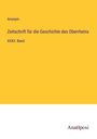 Anonym: Zeitschrift für die Geschichte des Oberrheins, Buch