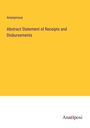 Anonymous: Abstract Statement of Receipts and Disbursements, Buch