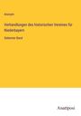 Anonym: Verhandlungen des historischen Vereines für Niederbayern, Buch