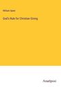 William Speer: God's Rule for Christian Giving, Buch