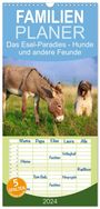 Elisabeth Stanzer: Familienplaner 2024 - Das Esel-Paradies - Hunde und andere Feunde mit 5 Spalten (Wandkalender, 21 x 45 cm) CALVENDO, KAL