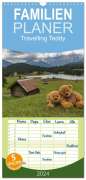 C-K-Images C-K-Images: Familienplaner 2024 - Travelling Teddy mit 5 Spalten (Wandkalender, 21 x 45 cm) CALVENDO, KAL