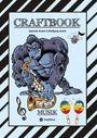 "CRAFTBOOK", "Gabriele André & Wolfgang André", "MUSIK". Illustration eines Gorillas mit Saxophon, Noten, fröhliche Maracas.