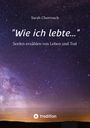 "Wie ich lebte..." von Sarah Chorrosch. Seelen erzählen von Leben und Tod. Sternenhimmel mit violettem Schimmer.