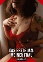 „Das erste Mal meiner Frau“ und „Mia Graf“. Frau in roter Spitze mit Tattoos und Schmuck.