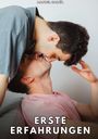 Oben steht "MANUEL GARCÍA", unten "ERSTE ERFAHRUNGEN". Zwei Männer küssen sich.