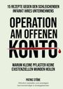 Titel: "Operation am offenen Konto". Untertitel: "Warum kleine Pflaster keine existenziellen Wunden heilen". Autor: Patric Stöbe.