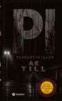 "PSYCHOTHRILLER" und "Das Lesen dieses Buches kann verstörend auf Sie wirken." Silhouette vor Lampe, dunkle Stimmung.