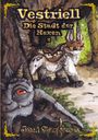„Vestriell: Die Stadt der Hexen 2“, mystische Kreatur mit vielen Augen, Waldhintergrund, Josi Saefkow.