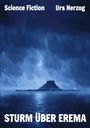 Oben: "Science Fiction" und "Urs Herzog". Unten: "STURM ÜBER EREMA". Eine düstere Landschaft mit einem zentralen Berg.