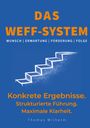 Titel: "DAS WEFF-SYSTEM". Untertitel: "WUNSCH | ERWARTUNG | FORDERUNG | FOLGE". Illustration: Treppe auf blauem Hintergrund.