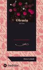 "Olemin. Ich bin. 15 Fantastische Geschichten. Dieter Leibold." Florales Muster, Bokeh-Effekte, rosa und schwarze Farbtöne.