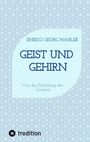 "Enrico Georg Mahler: Geist und Gehirn. Von der Erhellung des Dunkels." Ein blaues, geometrisch gemustertes Buchcover.