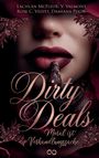 "Dirty Deals: Moral ist Verhandlungssache." Lippen, rote Schlange, glitzernde Blätter, verführerisch und mystisch.