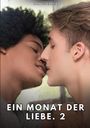 "Ein Monat der Liebe. 2" - Zwei Menschen kurz vor einem Kuss, Nahaufnahme mit verträumtem Hintergrund.