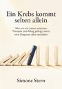 Titel: "Ein Krebs kommt selten allein". Untertitel: "Wie uns ein Leben zwischen Therapie und Alltag gelingt...". Name: Simone Stern. Bild zeigt Dominosteine.