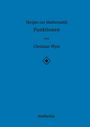 Blauer Hintergrund mit schwarzem Text: "Skripte zur Mathematik - Funktionen, von Christian Wyss". Unten: "mathema". Enthält ein einfaches geometrisches Symbol.