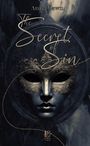 "Anna Dawn. The Secret of Sin." Eine kunstvolle Maske mit floralen Verzierungen auf einem dunkel gehaltenen Hintergrund.