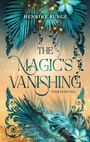 Text: "Henrike Runge, The Magic's Vanishing, Vorsehung." 
Illustration: Blaue Blätter, Blume, Schlange auf Ast.