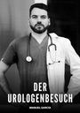 "DER UROLOGENBESUCH" und "MANUEL GARCÍA". Ein Mann in Arztkleidung mit Stethoskop, ernst schauend. Schwarz-weiß Fotografie.
