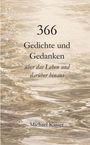 Text: "366 Gedichte und Gedanken über das Leben und darüber hinaus Michael Kaiser". Wasseroberflächen-Design.