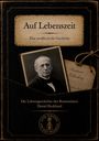 "Auf Lebenszeit", "Eine nordhessische Geschichte", Foto eines älteren Mannes in Schwarz-Weiß mit ernster Miene.