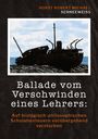 "Ballade vom Verschwinden eines Lehrers: Auf biologisch-philosophischen Schulabenteuern vorübergehend verstorben." Silhouette eines Schiffswracks auf Felsen, blauer Himmel.