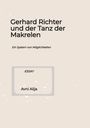 Text: "Gerhard Richter und der Tanz der Makrelen. Ein System von Möglichkeiten. ESSAY. Avni Alija." Beige Hintergrund.
