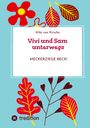 „Vivi und Sam unterwegs: Meckerziege Becki“ von Mila van Kirsche. Illustration mit bunten Blättern und einer Blume.