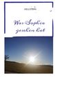Text: "HELLSTERN", "Was Sophia gesehen hat". Eine helle Sonne über einer weiten Landschaft mit klarem Himmel.