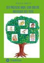 Titel: Der magische Baum, Gina und die Abenteuer der Tiere. Illustration: Ein Baum mit Tieren und Mädchen.