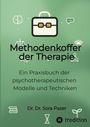 Grünes Cover mit Titel "Methodenkoffer der Therapie", Autor: Dr. Dr. Sora Pazer. Symbole: Gehirn, Waage, Pflanze.