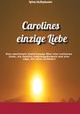 "Carolines einzige Liebe" von Sylvia McKaylander, beschreibt eine emotionale Familiensaga. Sonnenuntergang im Hintergrund.