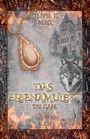 Ein prunkvoller Rahmen, ein Wolf, eine Burg und ein Amulett. Texte: "Steffie C. Berg", "Das Elbenamulett", "Die Gabe", "Buch I".
