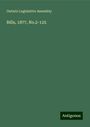 Ontario Legislative Assembly: Bills, 1877, No.2-125, Buch