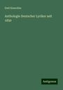 Emil Kneschke: Anthologie Deutscher Lyriker seit 1850, Buch