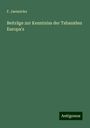 F. Jaennicke: Beiträge zur Kenntniss der Tabaniden Europa's, Buch