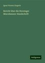 Ignaz Vinzenz Zingerle: Bericht über die Sterzinger Miscellaneen-Handschrift, Buch