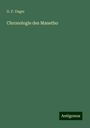 G. F. Unger: Chronologie des Manetho, Buch