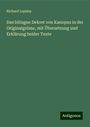 Richard Lepsius: Das bilingue Dekret von Kanopus in der Originalgrösse, mit Übersetzung und Erklärung beider Texte, Buch