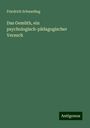 Friedrich Schmeding: Das Gemüth, ein psychologisch-pädagogischer Versuch, Buch