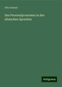 Otto Donner: Das Personalpronomen in den altaischen Sprachen, Buch