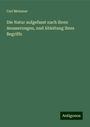 Carl Meissner: Die Natur aufgefasst nach ihren Aeusserungen, und Ableitung ihres Begriffs, Buch