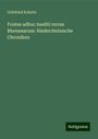 Gottfried Eckertz: Fontes adhuc inediti rerum Rhenanarum: Niederrheinische Chroniken, Buch