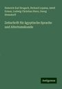 Heinrich Karl Brugsch: Zeitschrift für ägyptische Sprache und Altertumskunde, Buch