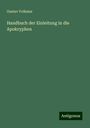 Gustav Volkmar: Handbuch der Einleitung in die Apokryphen, Buch